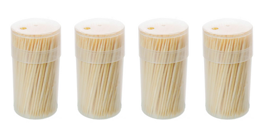 IIGEurope Bamboo Cocktail Sticks Toothpicks Pack of 4 KG1 (Parcel Rate)