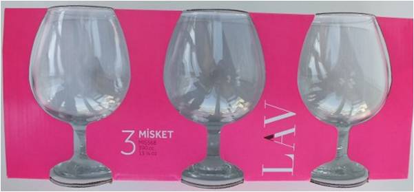 Brandy Glasses 390cc Set of 3 MIS568A (Parcel Rate)