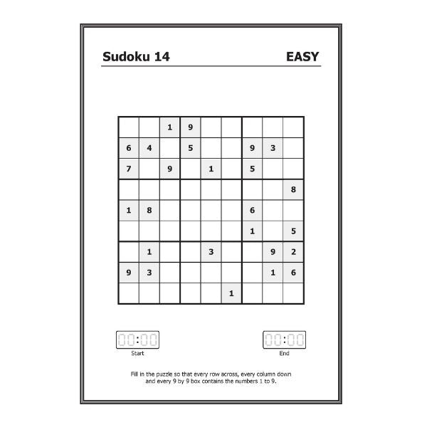 Mega Large Print Modern Sudoku Book 1 Easy & Medium P2962 (Parcel Rate)