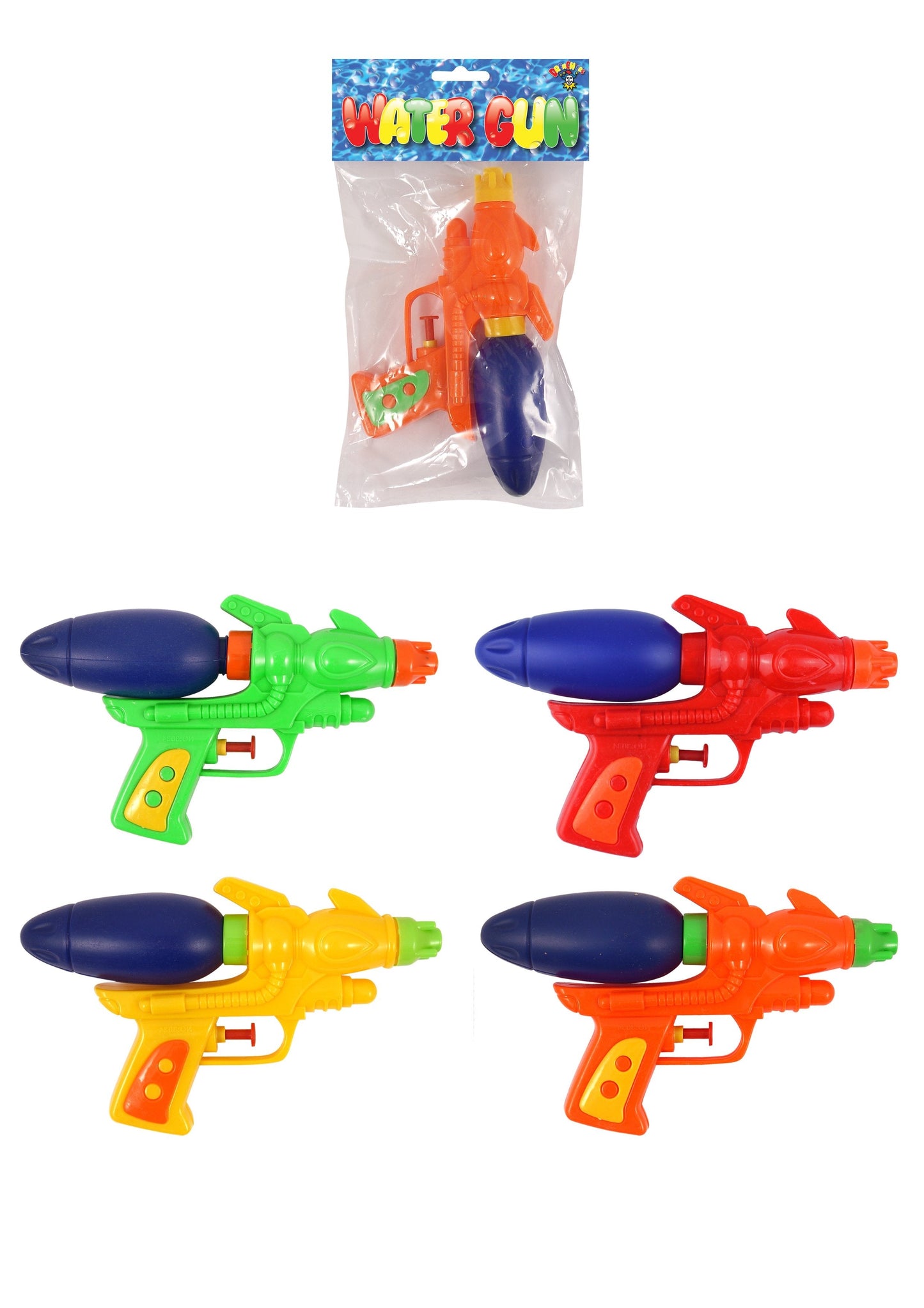 Kids Outdoor Fun Water Gun In 4 Assorted Colours 19.5cm R08252 (Parcel Rate)