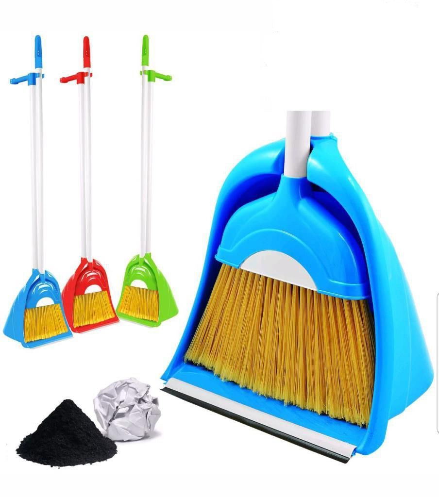 Long Dustpan Brush /Large Dome Random Colour Sent Y420 (Parcel Rate)