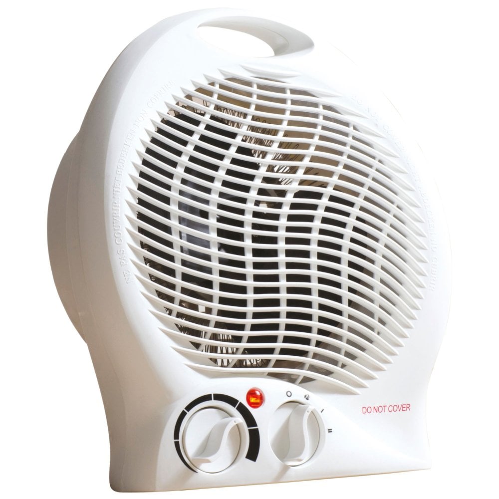 Daewoo Plastic Upright Fan Heater 2000W White HEA1926  A W25  (Parcel Rate)