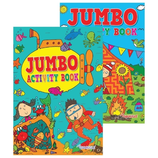 Jumbo Activity Book 1 & 2 27 x 20 x 0.7 cm Assorted Designs P2152 (Parcel Rate)