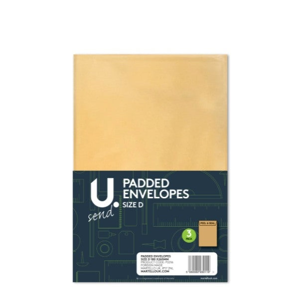 3 Pack Size D Office Home Supplies Padded Envelopes P2216 (Parcel Rate)