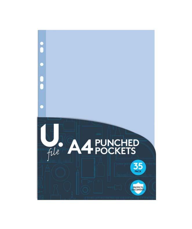 A4 Punched Pockets Files Pack of 30 P2426 (Large Letter Rate)