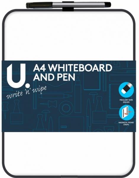 A4 Whiteboard and Pen 27.5 x 21 cm Assorted Designs P2436 A (Large Letter Rate)