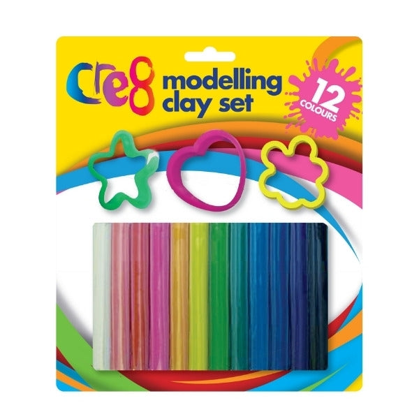 Cre8 Modelling Clay Set 12 Colourful Doughs P2599 (Large Letter Rate)p