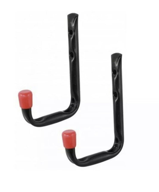 L Shape General Purpose Hooks Black With End Protectors 2pc 3147 (Parcel Rate)