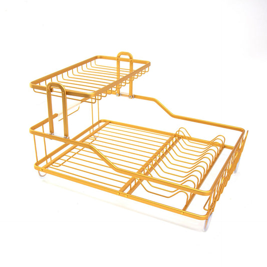 Durane Aluminium Dish Drainer Rack 47.5 x 35 x 28 cm Copper Yellow 10583 (Parcel Rate)