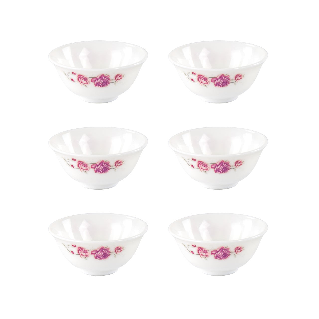 Opal Glass Serving Dish Snack Bowl Scarlett Set of 6 10x4cm 1645 (Parcel Rate)