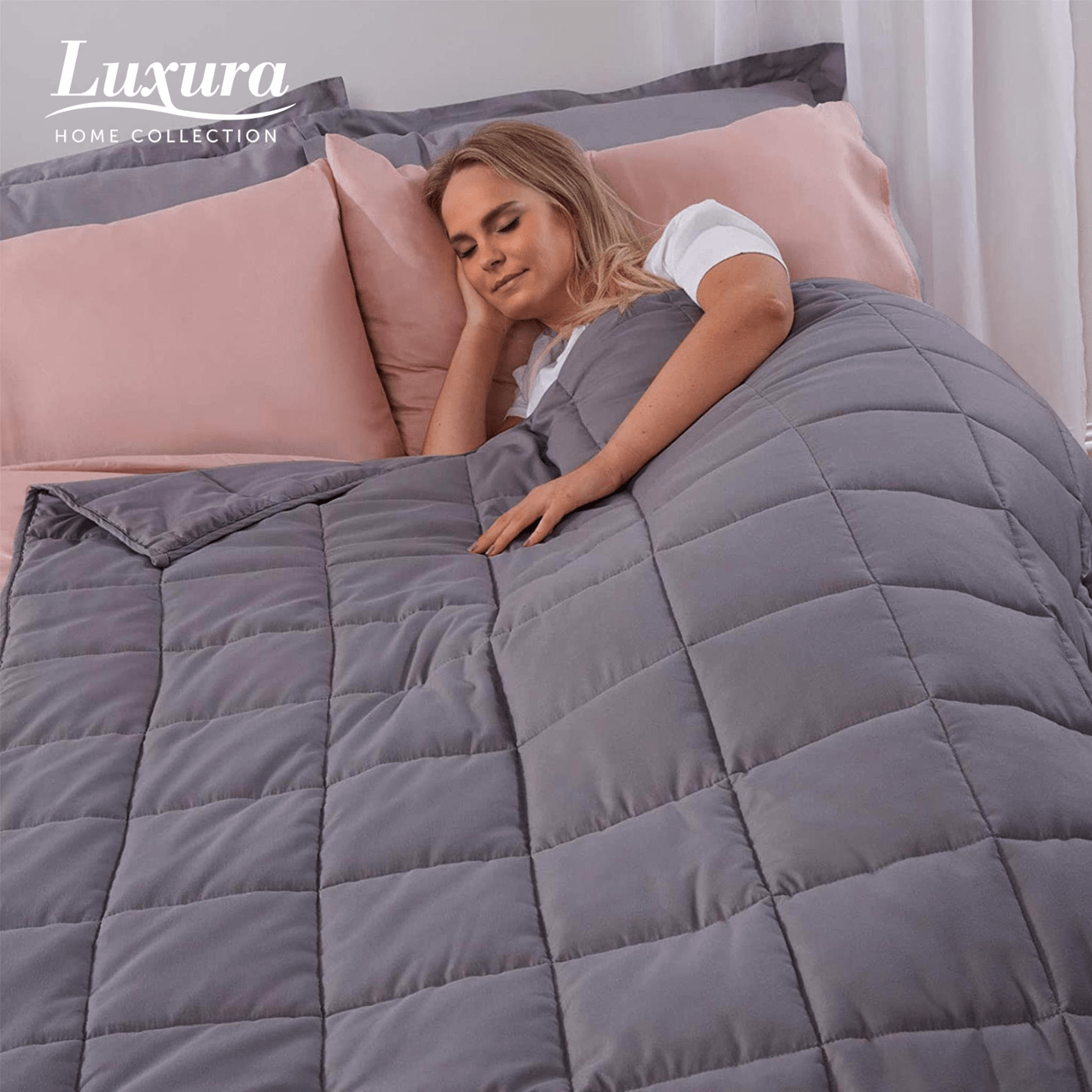 Weighted Blanket 125cm x 180cm 6kg Grey 4608 (Parcel Rate)