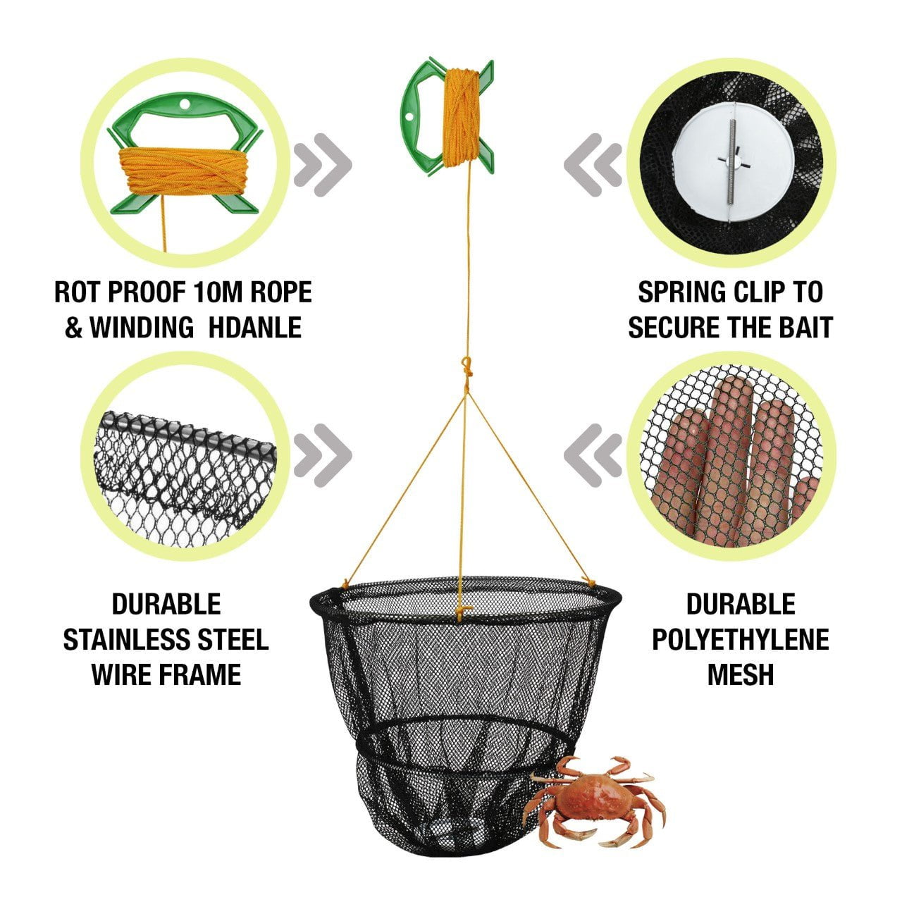 10m Deluxe Crayfish & Crab Net 6609 (Parcel Rate)