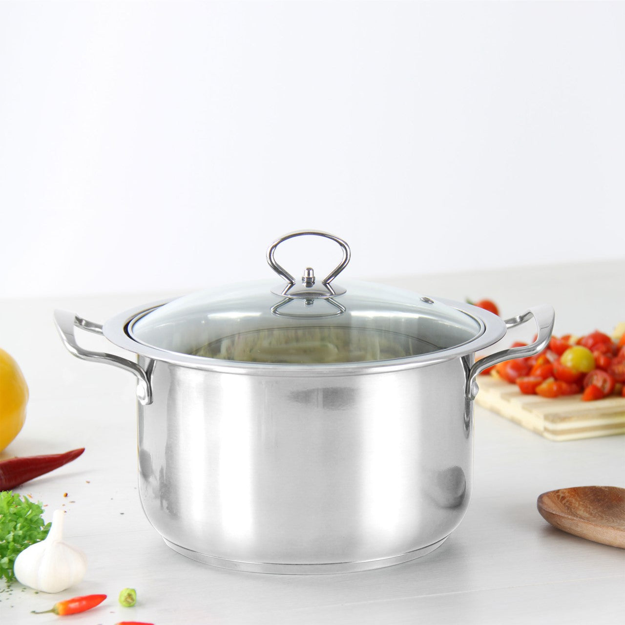 SQ Professional Gems Stainless Steel Stockpot Set 3pc Quartz 26-28-30cm 9580 (Big Parcel Rate)