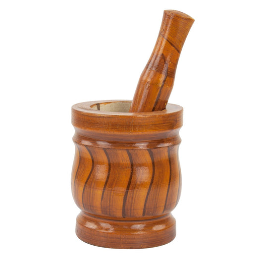 Durane Wooden Mortar & Pestle 15x18cm 9935 (Parcel Rate)