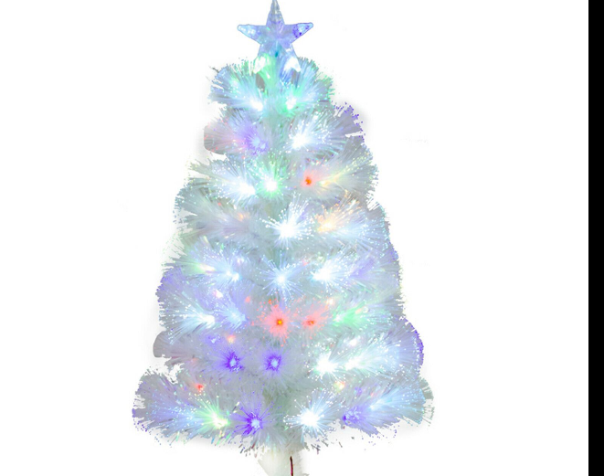 Christmas Home Artificial White Tree Fibre Optic Colour Changing Tree 150cm (5FT) 3925 (Big Parcel Rate)